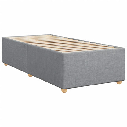Boxspringbett Mit Matratze Stoff Hellgrau