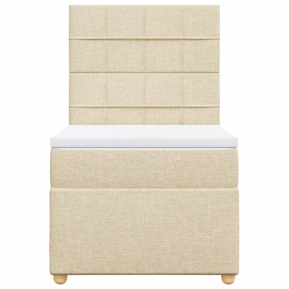Boxspringbett Mit Matratze Stoff Creme