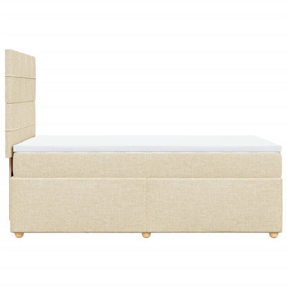 Boxspringbett Mit Matratze Stoff Creme