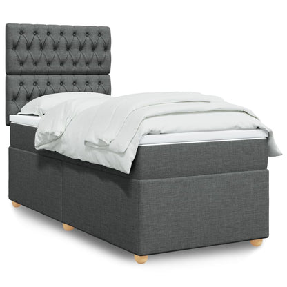 Boxspringbett Mit Matratze Stoff Dunkelgrau