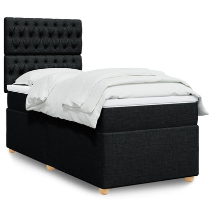 Boxspringbett Mit Matratze Stoff Schwarz