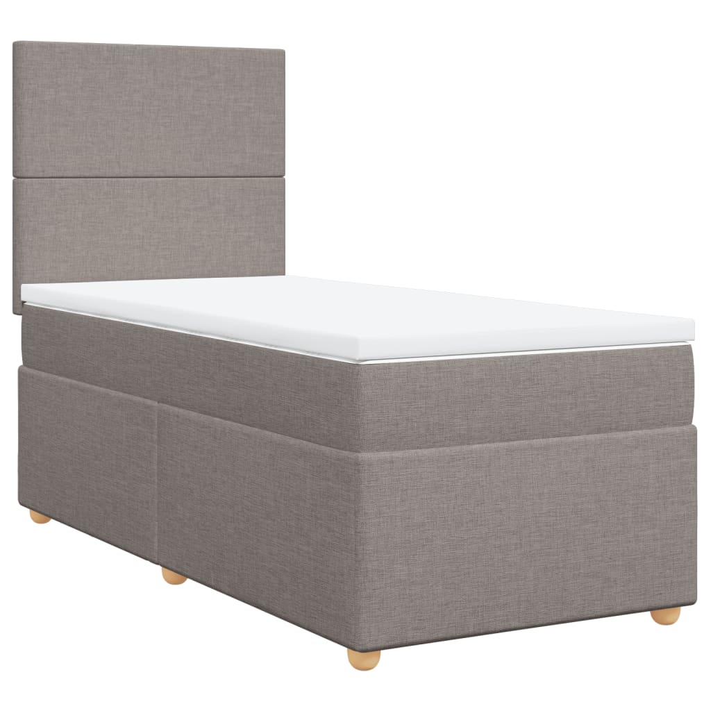 Boxspringbett Mit Matratze Stoff Taupe