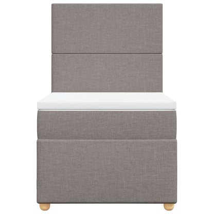 Boxspringbett Mit Matratze Stoff Taupe