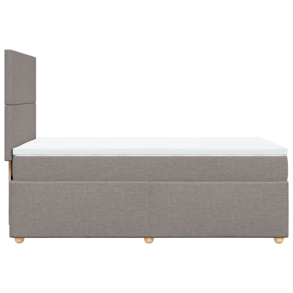 Boxspringbett Mit Matratze Stoff Taupe