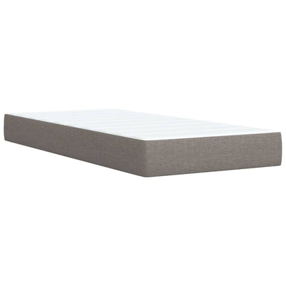Boxspringbett Mit Matratze Stoff Taupe