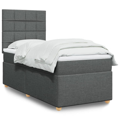 Boxspringbett Mit Matratze Stoff Dunkelgrau