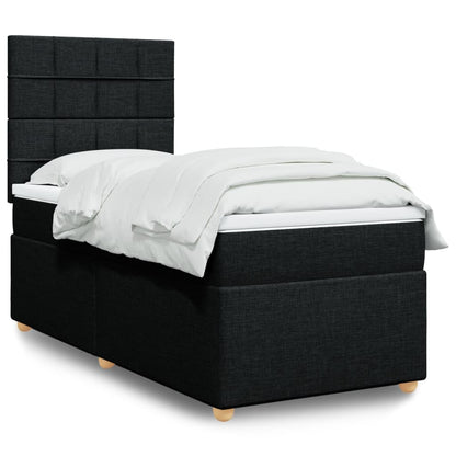 Boxspringbett Mit Matratze Stoff Schwarz