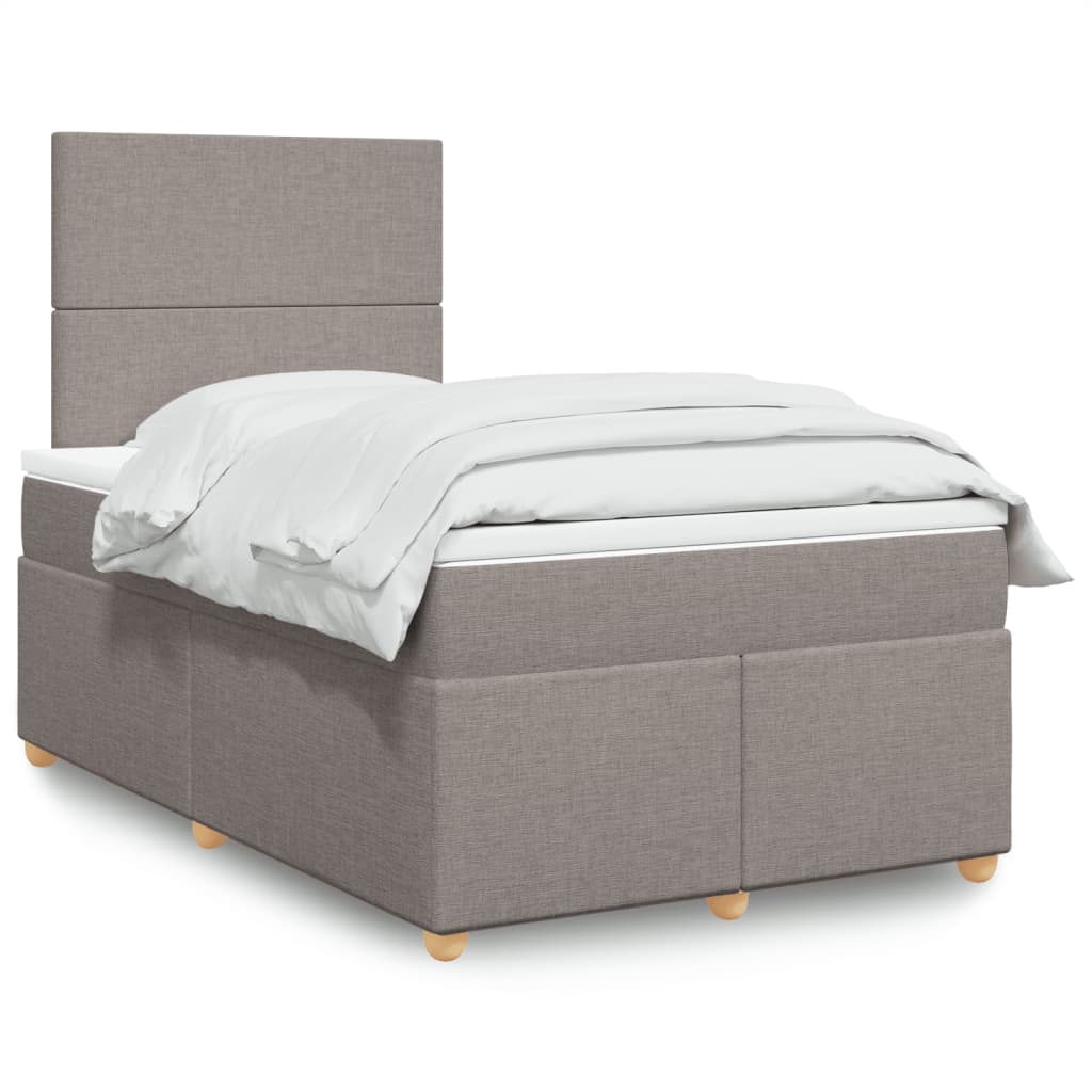 Boxspringbett Mit Matratze Stoff Taupe