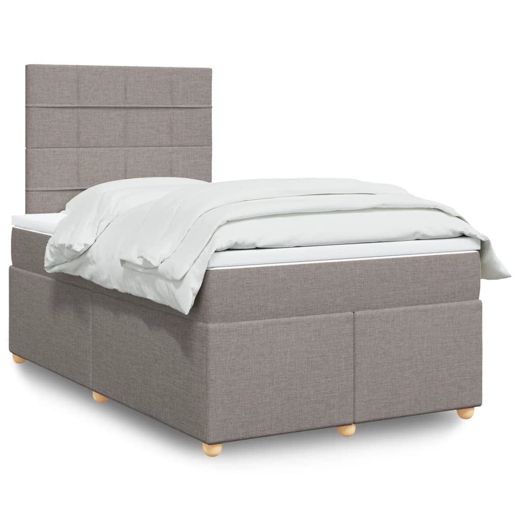 Boxspringbett Mit Matratze Stoff Taupe