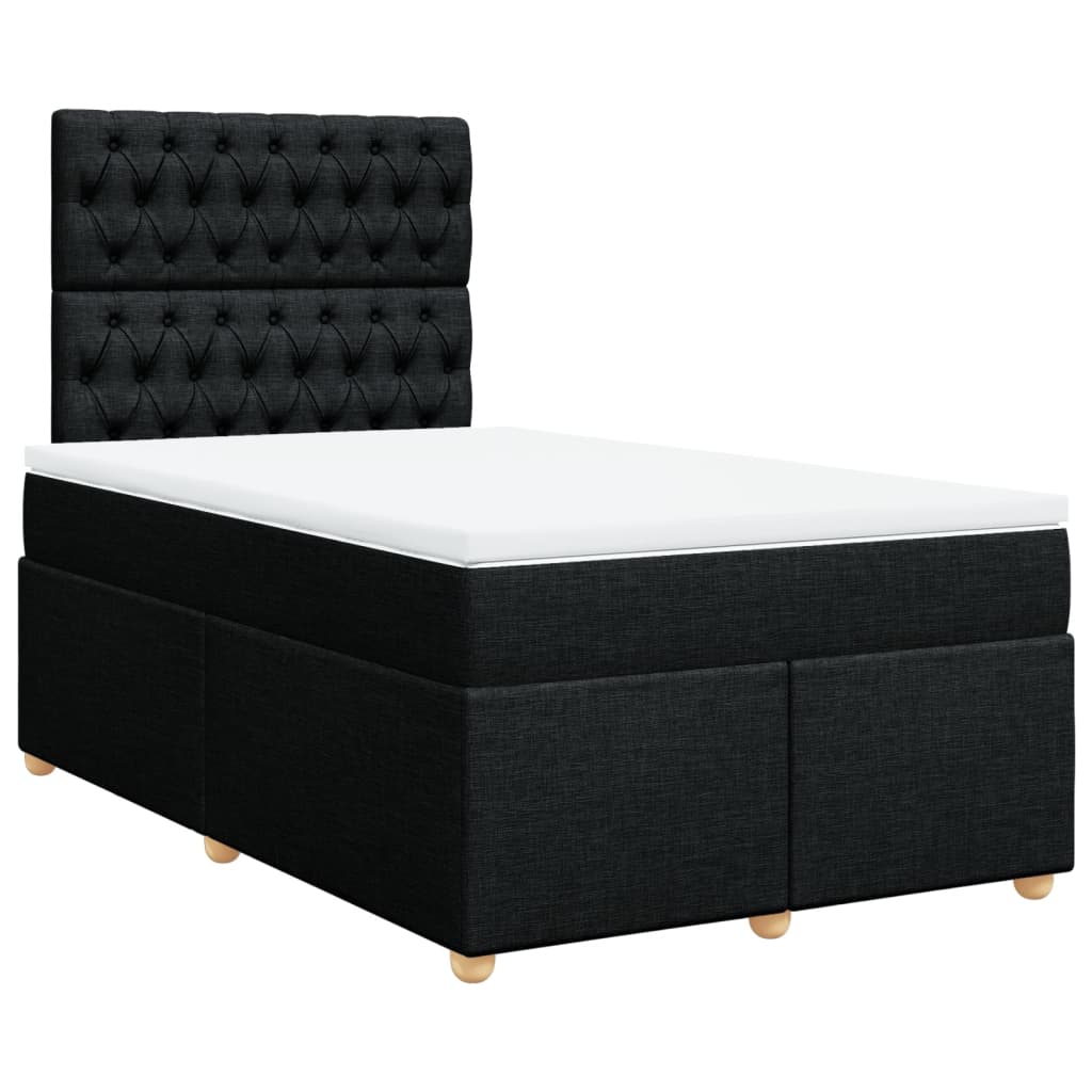 Boxspringbett Mit Matratze Stoff Schwarz