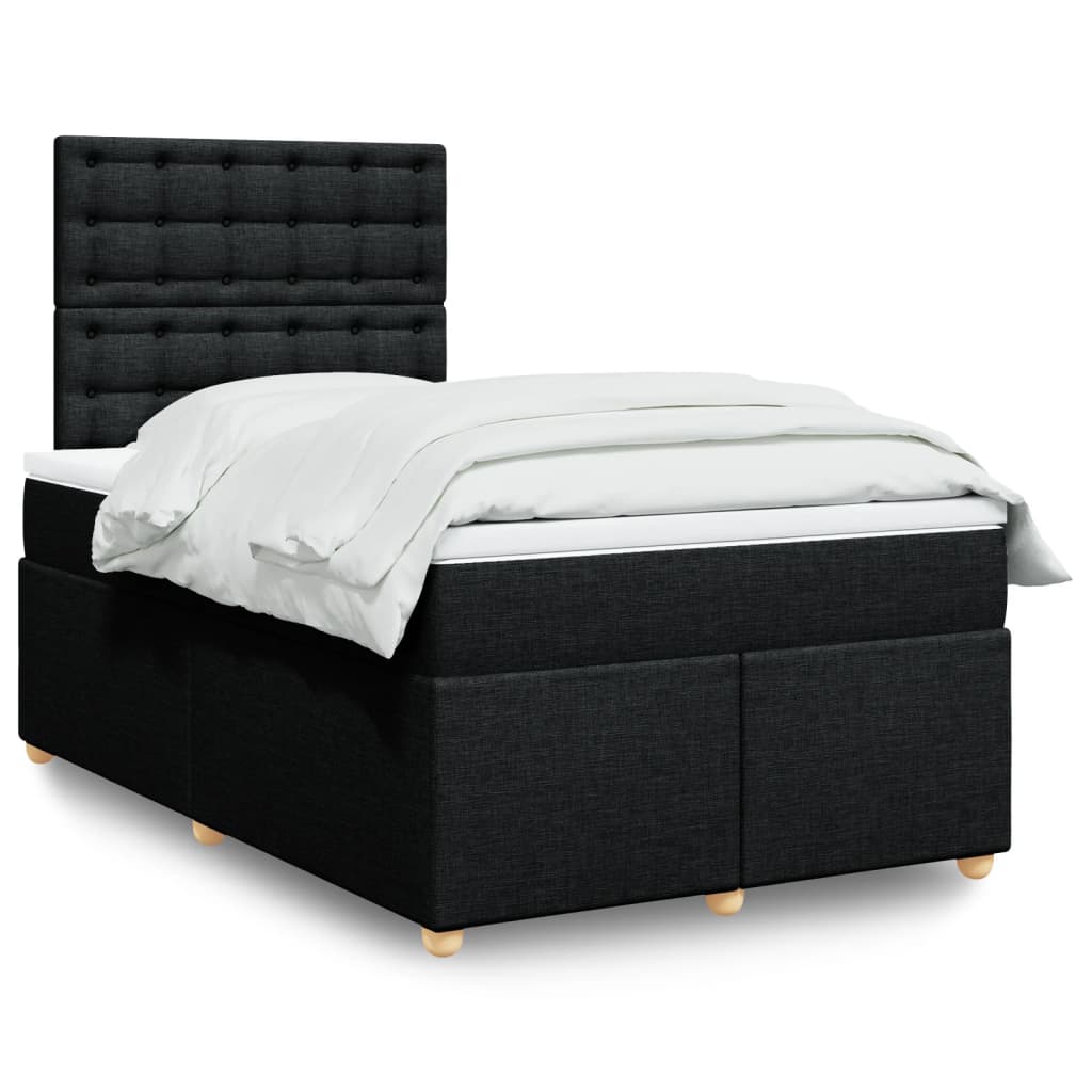 Boxspringbett Mit Matratze Stoff Schwarz