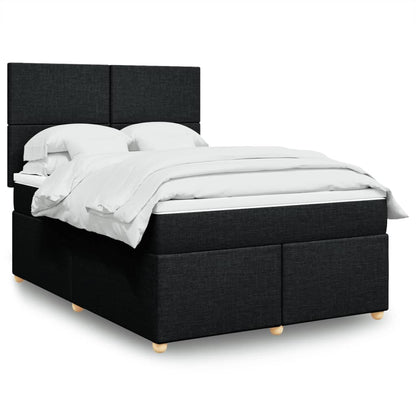 Boxspringbett Mit Matratze Stoff Schwarz
