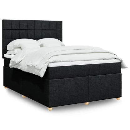 Boxspringbett Mit Matratze Stoff Schwarz