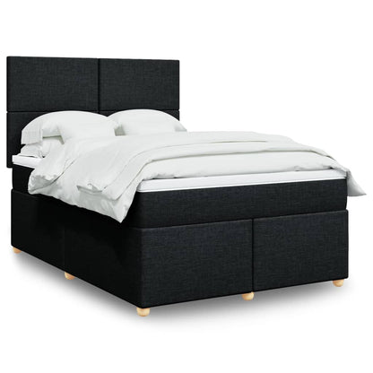 Boxspringbett Mit Matratze Stoff Schwarz