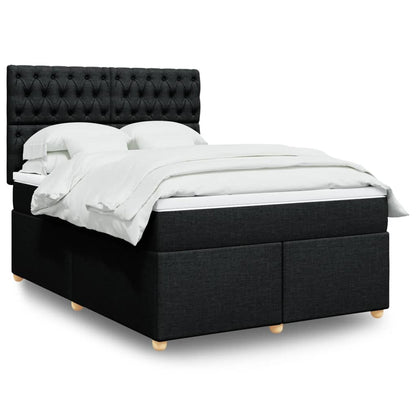 Boxspringbett Mit Matratze Stoff Schwarz