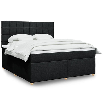 Boxspringbett Mit Matratze Stoff Schwarz