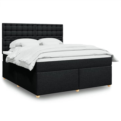 Boxspringbett Mit Matratze Stoff Schwarz