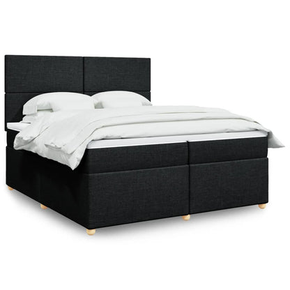 Boxspringbett Mit Matratze Stoff Schwarz