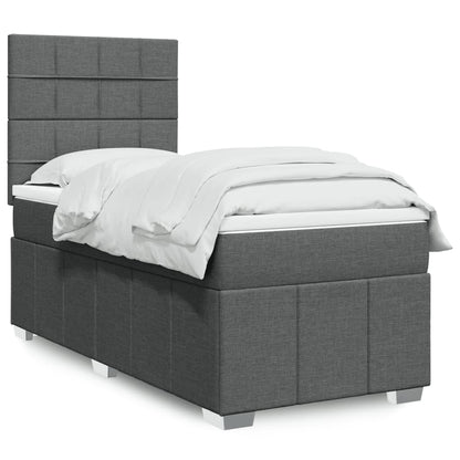 Boxspringbett Mit Matratze Stoff Dunkelgrau