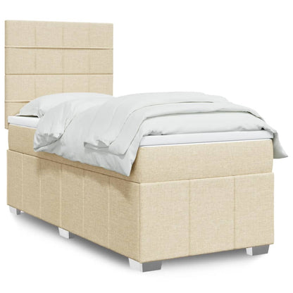 Boxspringbett Mit Matratze Stoff Creme