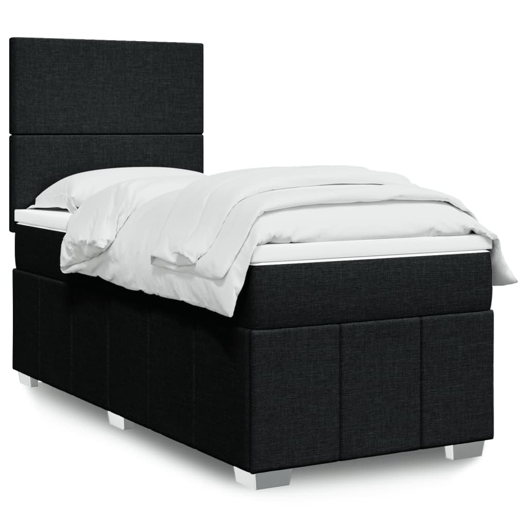 Boxspringbett Mit Matratze Stoff Schwarz