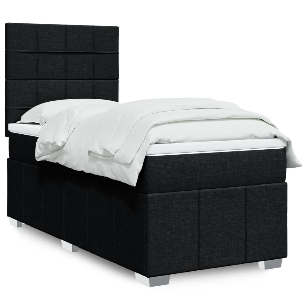 Boxspringbett Mit Matratze Stoff Schwarz
