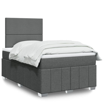 Boxspringbett Mit Matratze Stoff Dunkelgrau