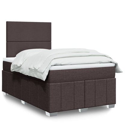 Boxspringbett Mit Matratze Stoff Dunkelbraun