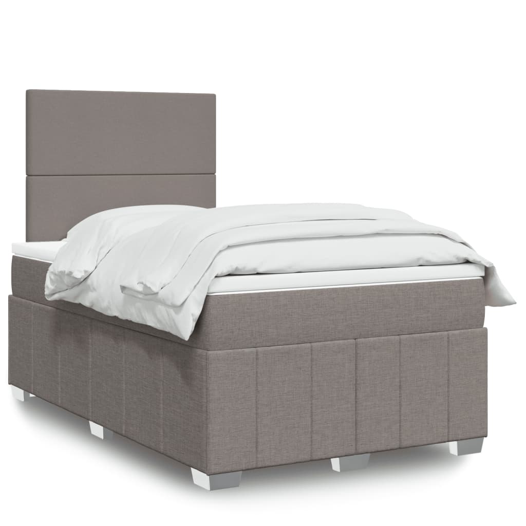 Boxspringbett Mit Matratze Stoff Taupe
