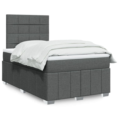 Boxspringbett Mit Matratze Stoff Dunkelgrau