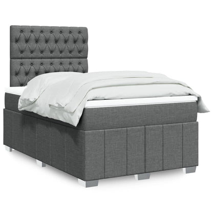 Boxspringbett Mit Matratze Stoff Dunkelgrau