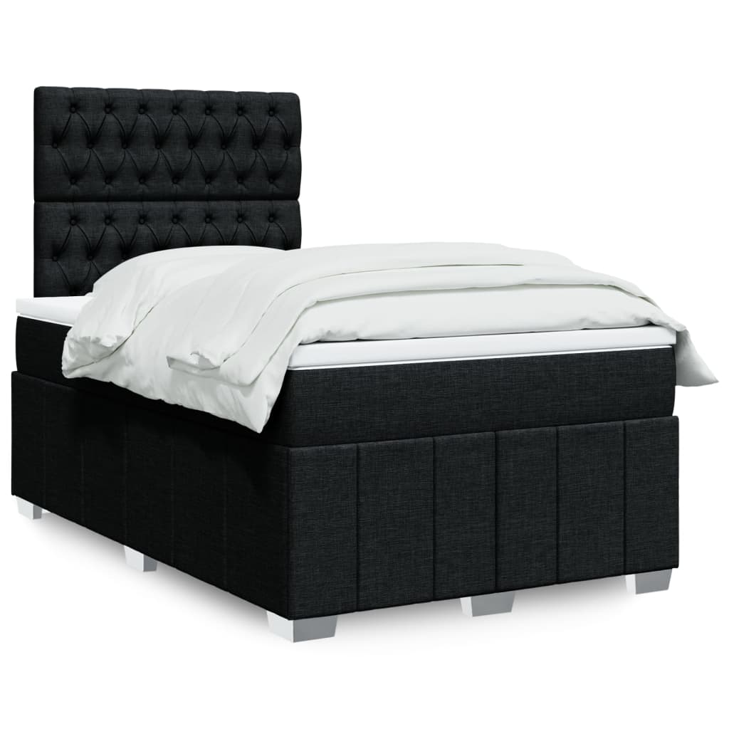 Boxspringbett Mit Matratze Stoff Schwarz