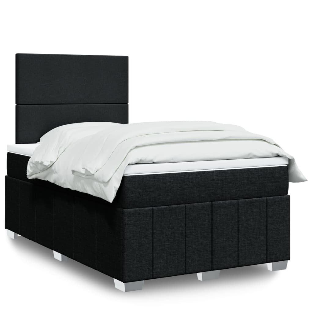 Boxspringbett Mit Matratze Stoff Schwarz