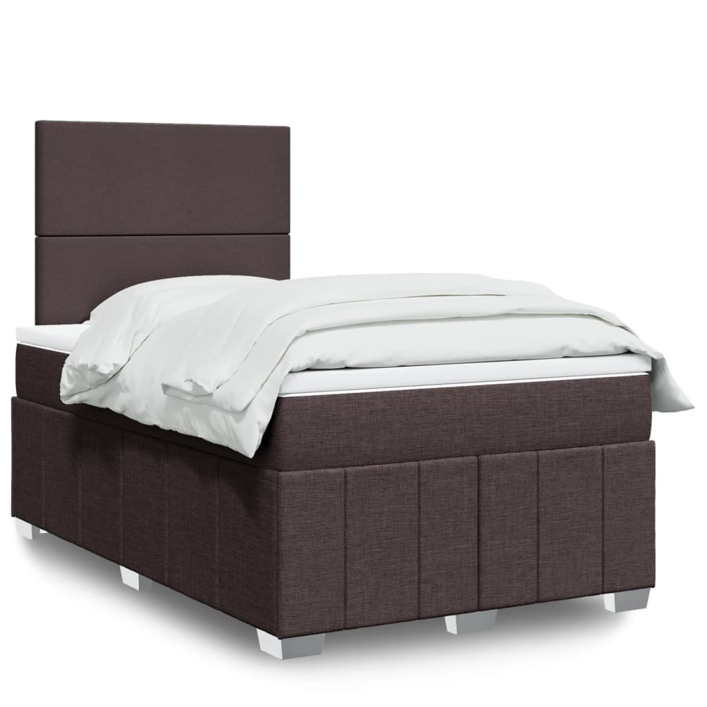 Boxspringbett Mit Matratze Stoff Dunkelbraun