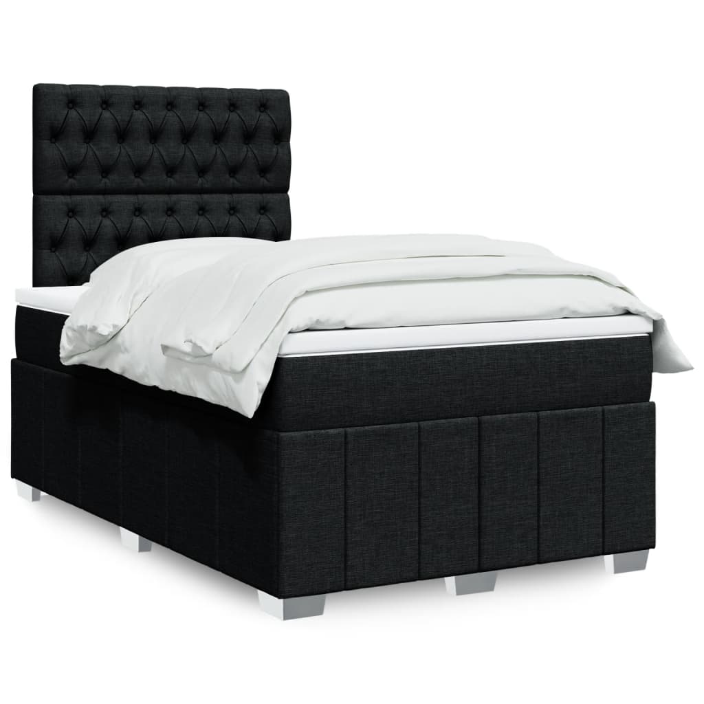 Boxspringbett Mit Matratze Stoff Schwarz