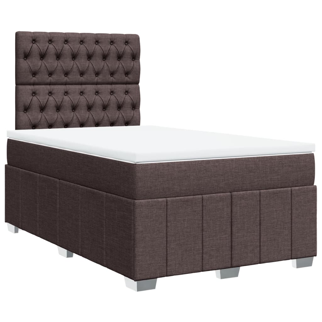 Boxspringbett Mit Matratze Stoff Dunkelbraun