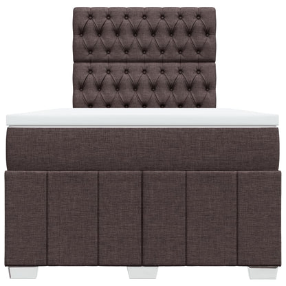 Boxspringbett Mit Matratze Stoff Dunkelbraun