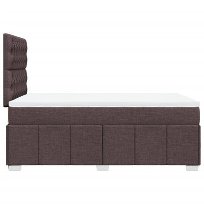 Boxspringbett Mit Matratze Stoff Dunkelbraun