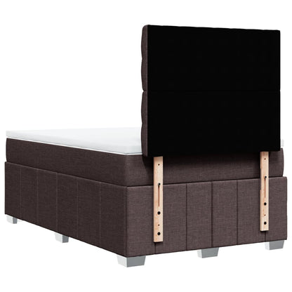 Boxspringbett Mit Matratze Stoff Dunkelbraun