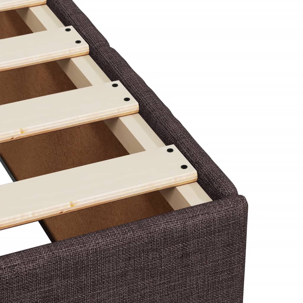 Boxspringbett Mit Matratze Stoff Dunkelbraun