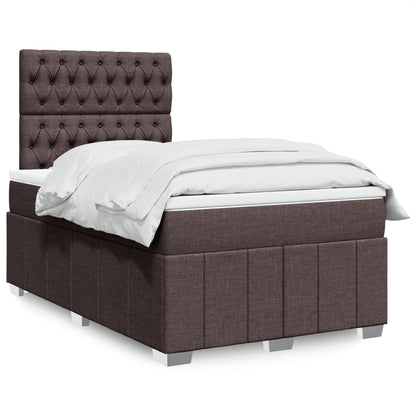 Boxspringbett Mit Matratze Stoff Dunkelbraun