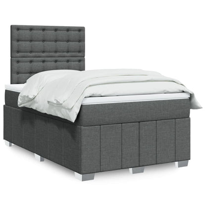 Boxspringbett Mit Matratze Stoff Dunkelgrau