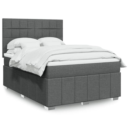 Boxspringbett Mit Matratze Stoff Dunkelgrau