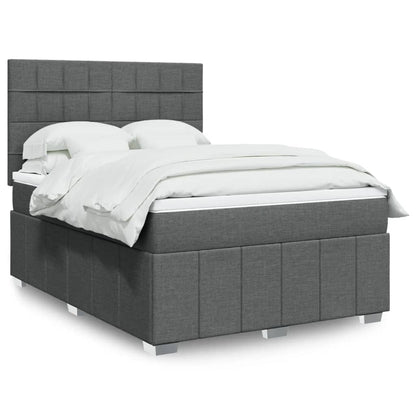 Boxspringbett Mit Matratze Stoff Dunkelgrau