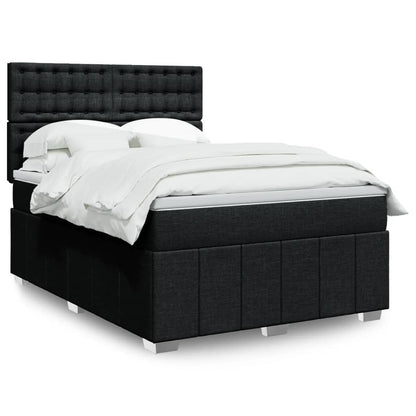 Boxspringbett Mit Matratze Stoff Schwarz