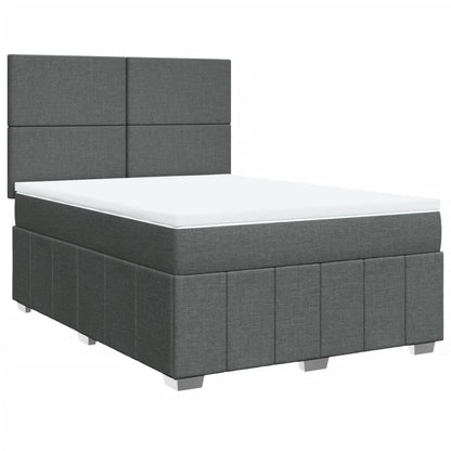 Boxspringbett Mit Matratze Stoff Dunkelgrau