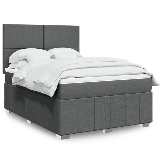 Boxspringbett Mit Matratze Stoff Dunkelgrau