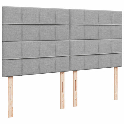 Boxspringbett Mit Matratze Stoff Hellgrau
