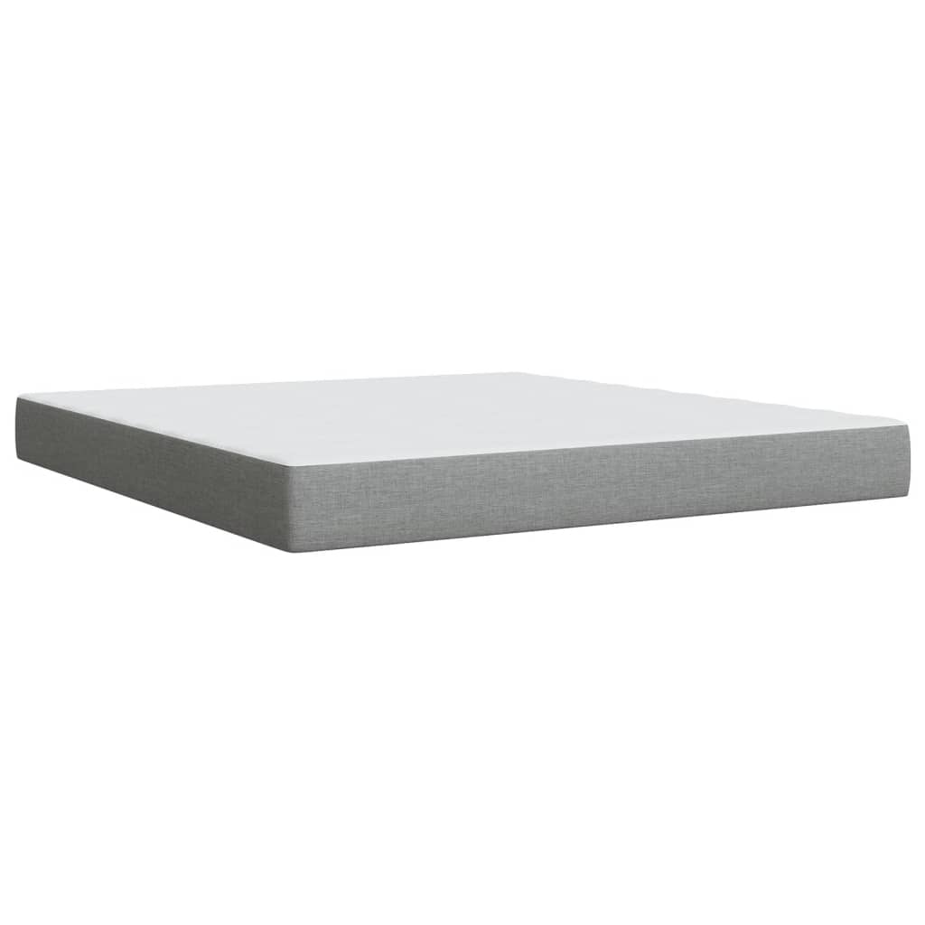 Boxspringbett Mit Matratze Stoff Hellgrau