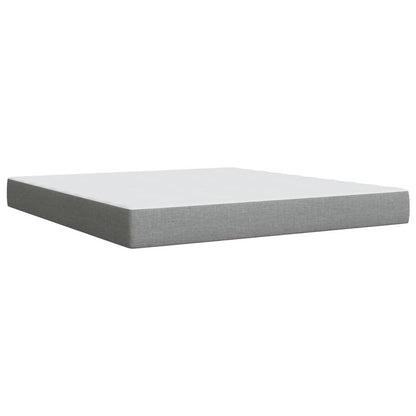 Boxspringbett Mit Matratze Stoff Hellgrau